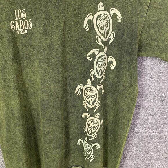 Mr Bumo Vacay Tee Los Cabos Sea Turtles Cotton Olive Beach Cover Summer Unisex L - Picture 3 of 11